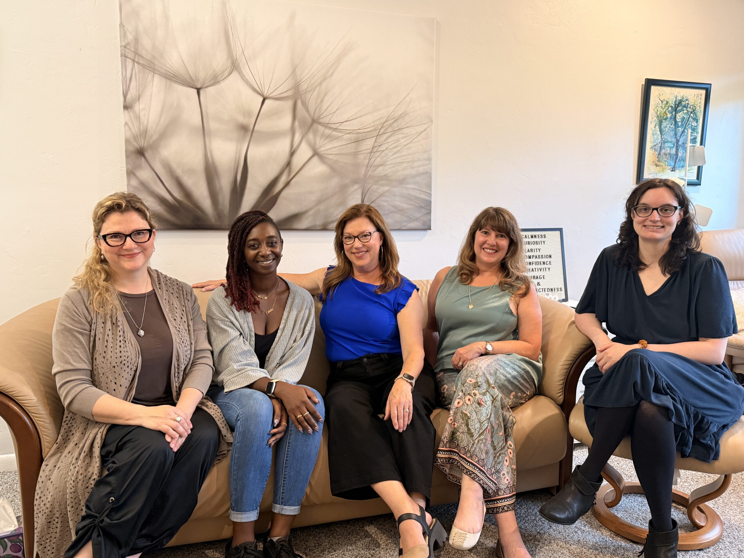 Mae Beckmann, Lisa Wolcott, Galena Vaysberg, Katie Hughes, and Jenny Banks