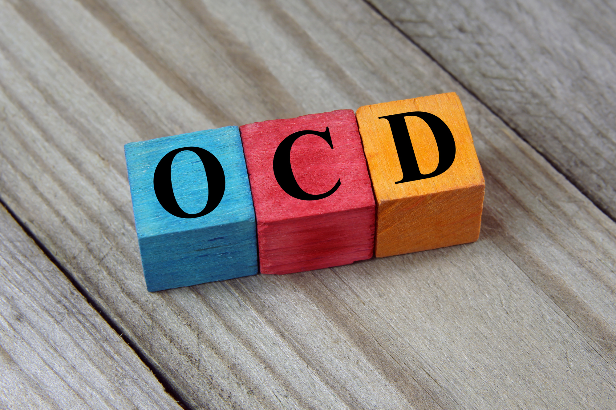 Blocks that say, "OCD" on them.